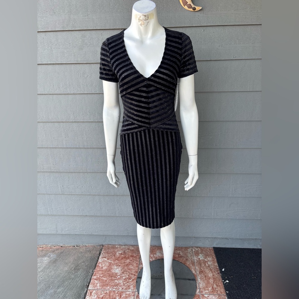 Hera Collection Black Striped Maxi Dress